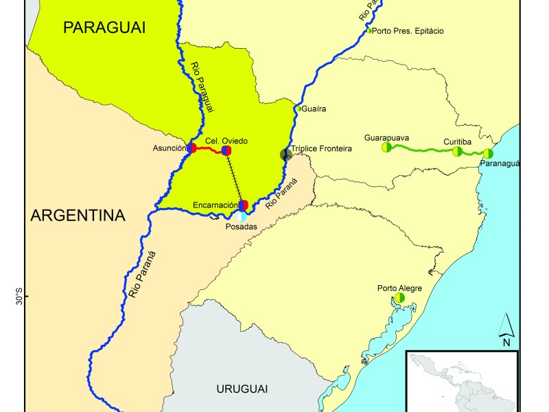 Mapa da Tríplice Fronteira