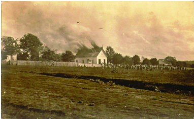 Igreja em Foz pegando fogo