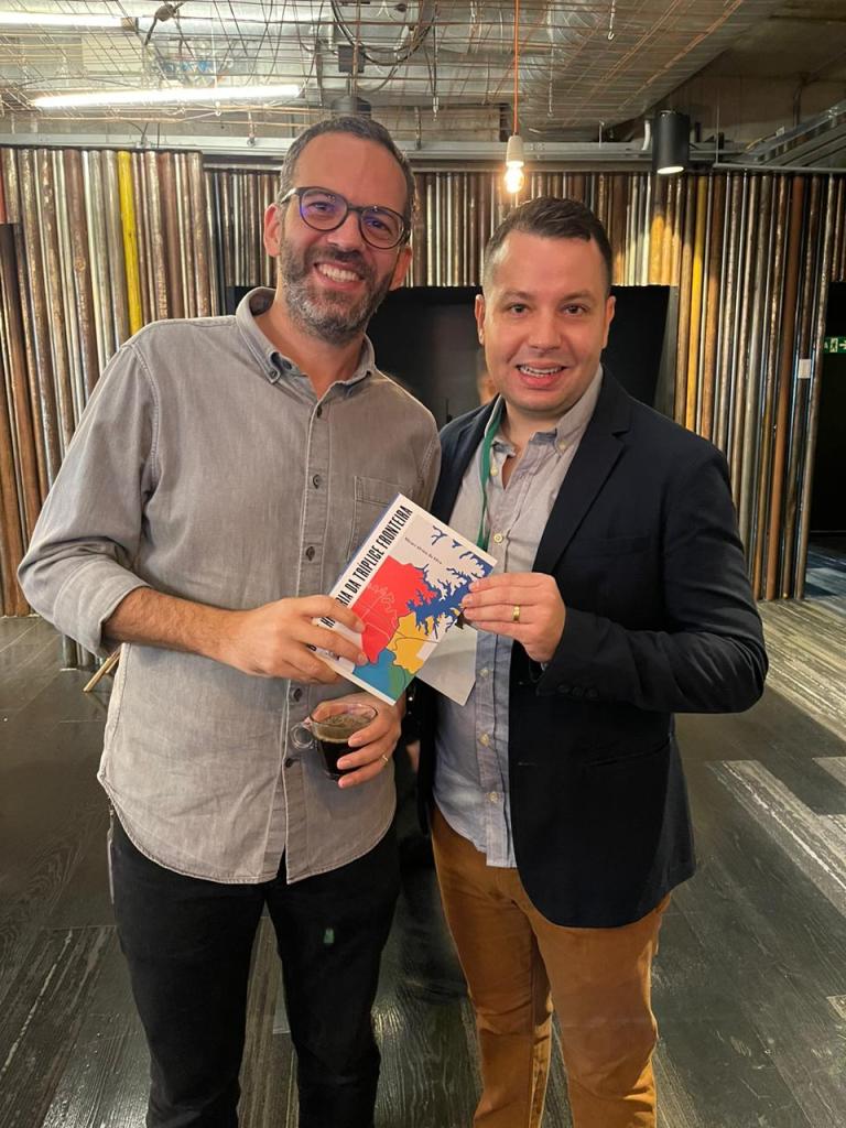 Denys Grellmann e o  diretor do Google na América Latina, Luiz Henrique Matos. 