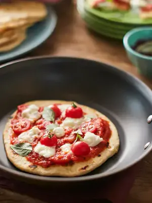 Sabores da Fronteira: Pizza de frigideira simples