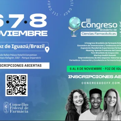 Foz do Iguaçu vai sediar, de 6 a 8 de novembro, o “3º Congresso Brasileiro de Ciências Farmacêuticas”